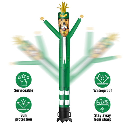 6 10 15 20FT Tall St. Patrick's Day Leprechaun Dog Waving Inflatable Tube Man(Blower Not Included) - goodeny