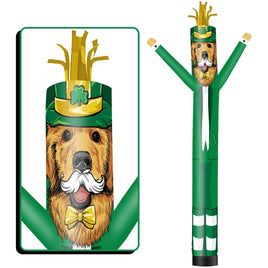 6 10 15 20FT Tall St. Patrick's Day Leprechaun Dog Waving Inflatable Tube Man(Blower Not Included) - goodeny