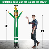 6 10 15 20FT Tall St. Patrick's Day Leprechaun Dog Waving Inflatable Tube Man(Blower Not Included) - goodeny