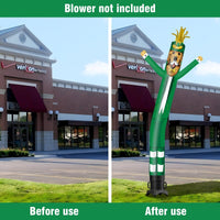 6 10 15 20FT Tall St. Patrick's Day Leprechaun Dog Waving Inflatable Tube Man(Blower Not Included) - goodeny