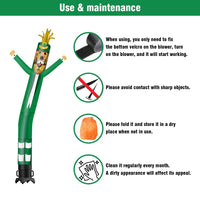 6 10 15 20FT Tall St. Patrick's Day Leprechaun Dog Waving Inflatable Tube Man(Blower Not Included) - goodeny