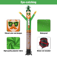 6 10 15 20FT Tall St. Patrick's Day Leprechaun Waving Inflatable Tube Man(Blower Not Included) - goodeny