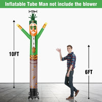 6 10 15 20FT Tall St. Patrick's Day Leprechaun Waving Inflatable Tube Man(Blower Not Included) - goodeny
