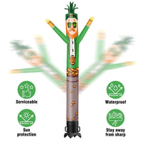 6 10 15 20FT Tall St. Patrick's Day Leprechaun Waving Inflatable Tube Man(Blower Not Included) - goodeny
