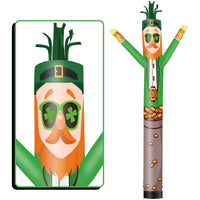 6 10 15 20FT Tall St. Patrick's Day Leprechaun Waving Inflatable Tube Man(Blower Not Included) - goodeny