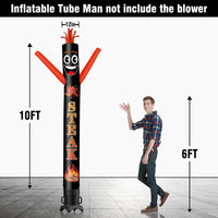 6 10 15 20FT Tall Steak Waving Inflatable Tube Man(Blower Not Included) - goodeny