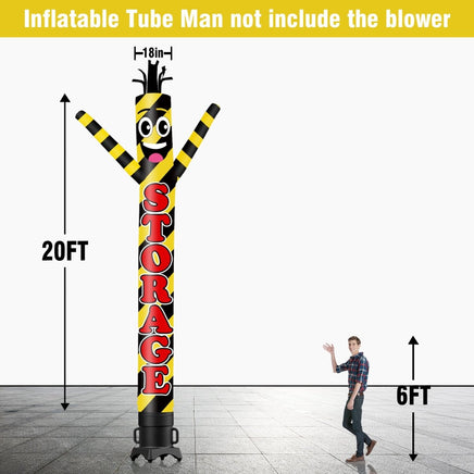 6 10 15 20FT Tall Storage Waving Inflatable Tube Man(Blower Not Included) - goodeny