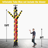 6 10 15 20FT Tall Storage Waving Inflatable Tube Man(Blower Not Included) - goodeny