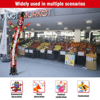 6 10 15 20FT Tall Strawberries Waving Inflatable Tube Man(Blower Not Included) - goodeny