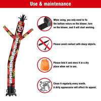 6 10 15 20FT Tall Strawberries Waving Inflatable Tube Man(Blower Not Included) - goodeny