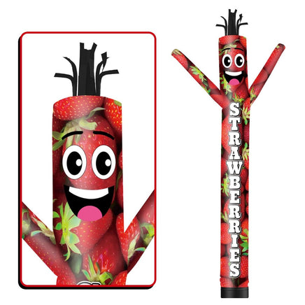 6 10 15 20FT Tall Strawberries Waving Inflatable Tube Man(Blower Not Included) - goodeny