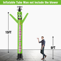 6 10 15 20FT Tall Summer Camp Waving Inflatable Tube Man(Blower Not Included) - goodeny