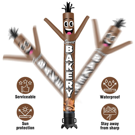 6 10 15 20FT Tall Sweet Bakery Waving Inflatable Tube Man(Blower Not Included) - goodeny