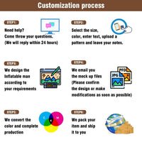 6 10 15 20FT Tall Sweet Bakery Waving Inflatable Tube Man(Blower Not Included) - goodeny