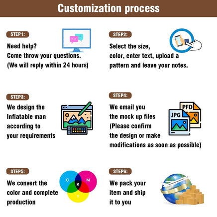 6 10 15 20FT Tall Sweet Bakery Waving Inflatable Tube Man(Blower Not Included) - goodeny