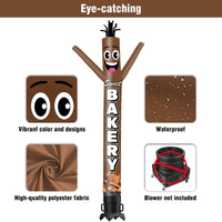 6 10 15 20FT Tall Sweet Bakery Waving Inflatable Tube Man(Blower Not Included) - goodeny