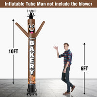 6 10 15 20FT Tall Sweet Bakery Waving Inflatable Tube Man(Blower Not Included) - goodeny