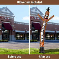 6 10 15 20FT Tall Sweet Bakery Waving Inflatable Tube Man(Blower Not Included) - goodeny