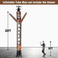 6 10 15 20FT Tall Sweet Bakery Waving Inflatable Tube Man(Blower Not Included) - goodeny