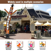 6 10 15 20FT Tall Sweet Bakery Waving Inflatable Tube Man(Blower Not Included) - goodeny