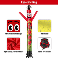 6 10 15 20FT Tall Sweet Corn Waving Inflatable Tube Man(Blower Not Included) - goodeny