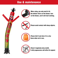 6 10 15 20FT Tall Sweet Corn Waving Inflatable Tube Man(Blower Not Included) - goodeny