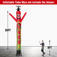 6 10 15 20FT Tall Sweet Corn Waving Inflatable Tube Man(Blower Not Included) - goodeny