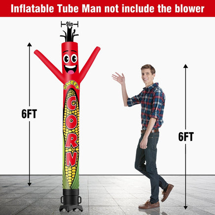 6 10 15 20FT Tall Sweet Corn Waving Inflatable Tube Man(Blower Not Included) - goodeny