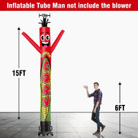 6 10 15 20FT Tall Sweet Corn Waving Inflatable Tube Man(Blower Not Included) - goodeny