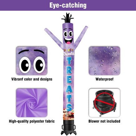 6 10 15 20FT Tall Sweets & Treats Waving Inflatable Tube Man(Blower Not Included) - goodeny