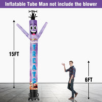 6 10 15 20FT Tall Sweets & Treats Waving Inflatable Tube Man(Blower Not Included) - goodeny