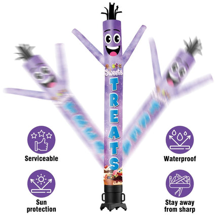 6 10 15 20FT Tall Sweets & Treats Waving Inflatable Tube Man(Blower Not Included) - goodeny