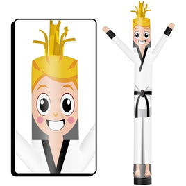 6 10 15 20FT Tall Taekwondo Waving Inflatable Tube Man(Blower Not Included) - goodeny