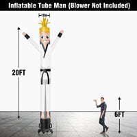 6 10 15 20FT Tall Taekwondo Waving Inflatable Tube Man(Blower Not Included) - goodeny