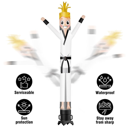 6 10 15 20FT Tall Taekwondo Waving Inflatable Tube Man(Blower Not Included) - goodeny