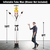 6 10 15 20FT Tall Taekwondo Waving Inflatable Tube Man(Blower Not Included) - goodeny