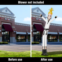 6 10 15 20FT Tall Taekwondo Waving Inflatable Tube Man(Blower Not Included) - goodeny