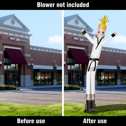6 10 15 20FT Tall Taekwondo Waving Inflatable Tube Man(Blower Not Included) - goodeny