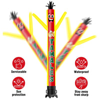 6 10 15 20FT Tall Tamales Waving Inflatable Tube Man(Blower Not Included) - goodeny