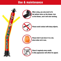 6 10 15 20FT Tall Tamales Waving Inflatable Tube Man(Blower Not Included) - goodeny
