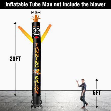 6 10 15 20FT Tall Tanning Salon Waving Inflatable Tube Man(Blower Not Included) - goodeny