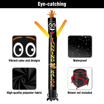 6 10 15 20FT Tall Tanning Salon Waving Inflatable Tube Man(Blower Not Included) - goodeny
