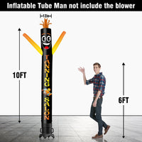 6 10 15 20FT Tall Tanning Salon Waving Inflatable Tube Man(Blower Not Included) - goodeny