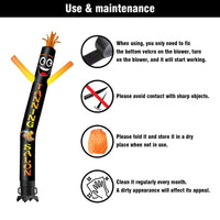 6 10 15 20FT Tall Tanning Salon Waving Inflatable Tube Man(Blower Not Included) - goodeny