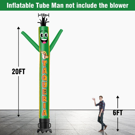 6 10 15 20FT Tall Taqueria Waving Inflatable Tube Man(Blower Not Included) - goodeny