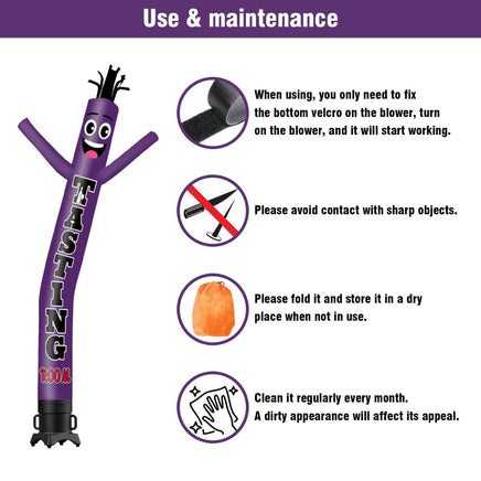 6 10 15 20FT Tall Tasting Room Waving Inflatable Tube Man(Blower Not Included) - goodeny