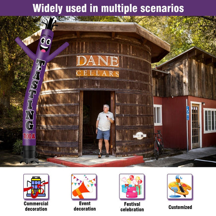 6 10 15 20FT Tall Tasting Room Waving Inflatable Tube Man(Blower Not Included) - goodeny