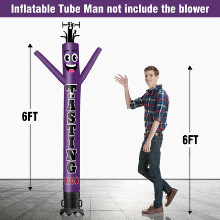 6 10 15 20FT Tall Tasting Room Waving Inflatable Tube Man(Blower Not Included) - goodeny