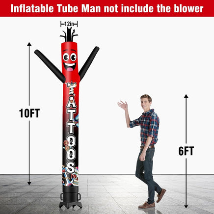 6 10 15 20FT Tall Tattoos 01 Waving Inflatable Tube Man(Blower Not Included) - goodeny