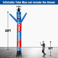 6 10 15 20FT Tall Tax Service Waving Inflatable Tube Man(Blower Not Included) - goodeny